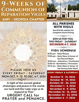 9-WEEKS OF COMMUNION OF REPARATION VIGILS!